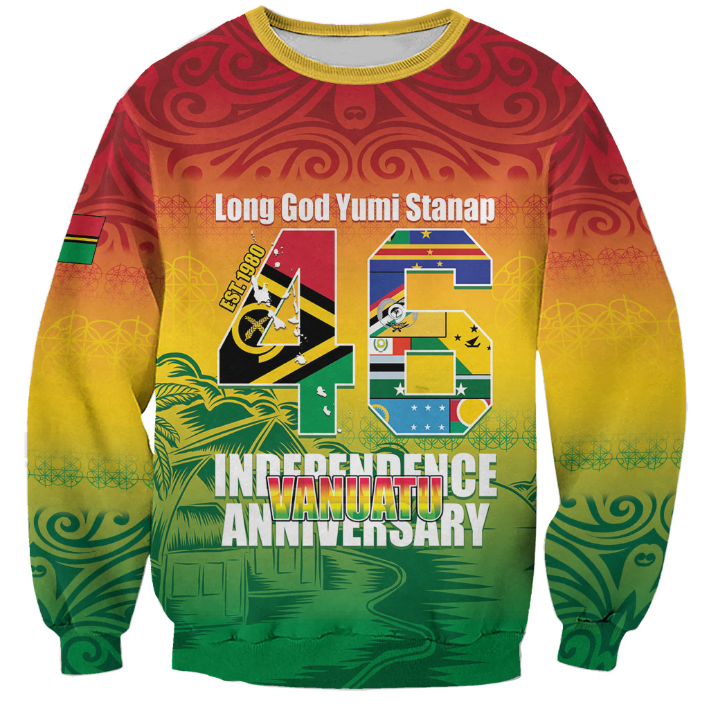 Vanuatu Indipendens Dei Sweatshirt Yumi 46th Independence Anniversary LT14 Unisex Reggae - Polynesian Pride