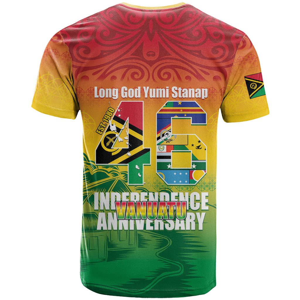 Vanuatu Indipendens Dei T Shirt Yumi 46th Independence Anniversary LT14 - Polynesian Pride