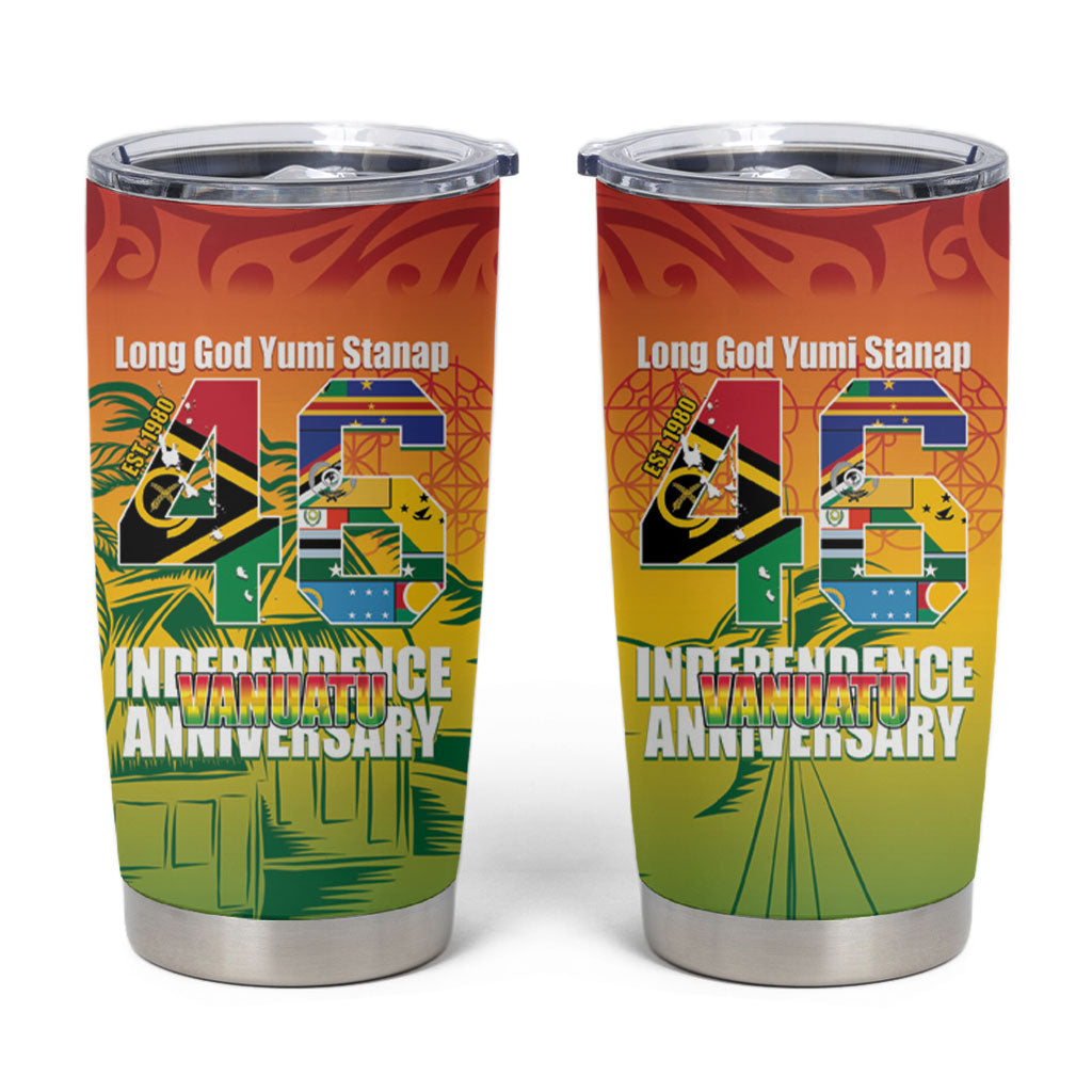 Vanuatu Indipendens Dei Tumbler Cup Yumi 46th Independence Anniversary LT14 Reggae - Polynesian Pride