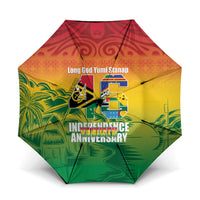 Vanuatu Indipendens Dei Umbrella Yumi 46th Independence Anniversary LT14 One Size Folded 11.42 inch Opened Diameter 37.4 inch Reggae - Polynesian Pride