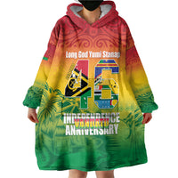 Vanuatu Indipendens Dei Wearable Blanket Hoodie Yumi 46th Independence Anniversary