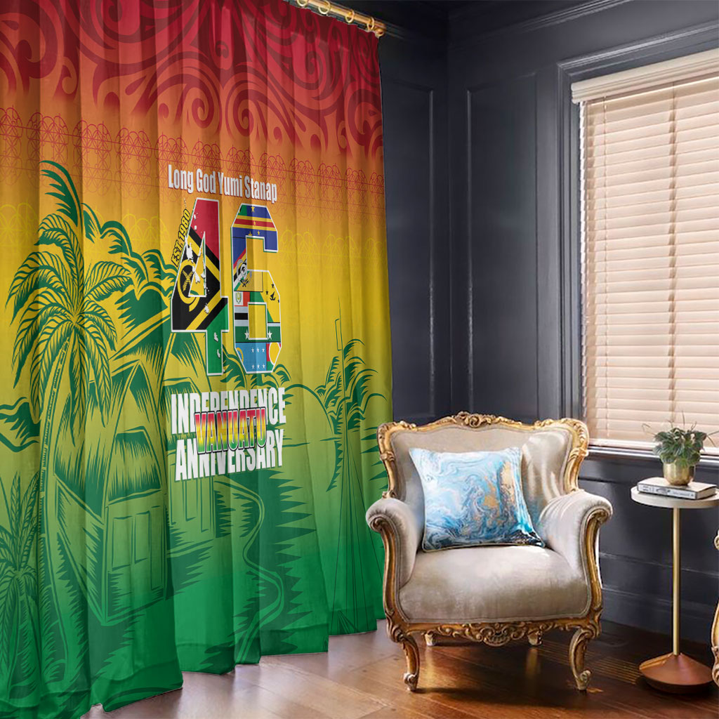 Vanuatu Indipendens Dei Window Curtain Yumi 46th Independence Anniversary LT14 - Polynesian Pride