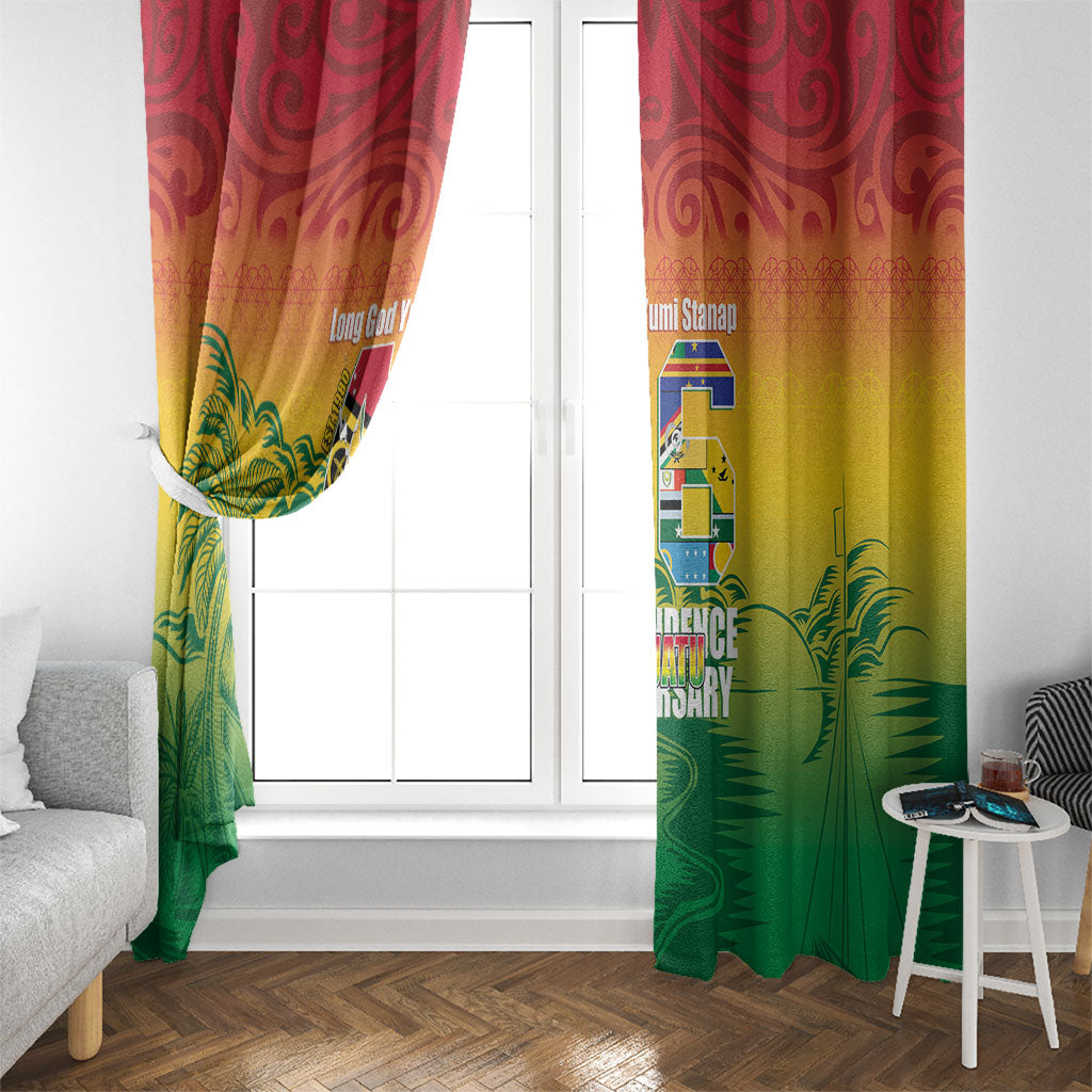 Vanuatu Indipendens Dei Window Curtain Yumi 46th Independence Anniversary LT14 - Polynesian Pride