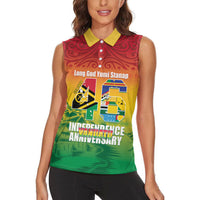 Vanuatu Indipendens Dei Women Sleeveless Polo Shirt Yumi 46th Independence Anniversary