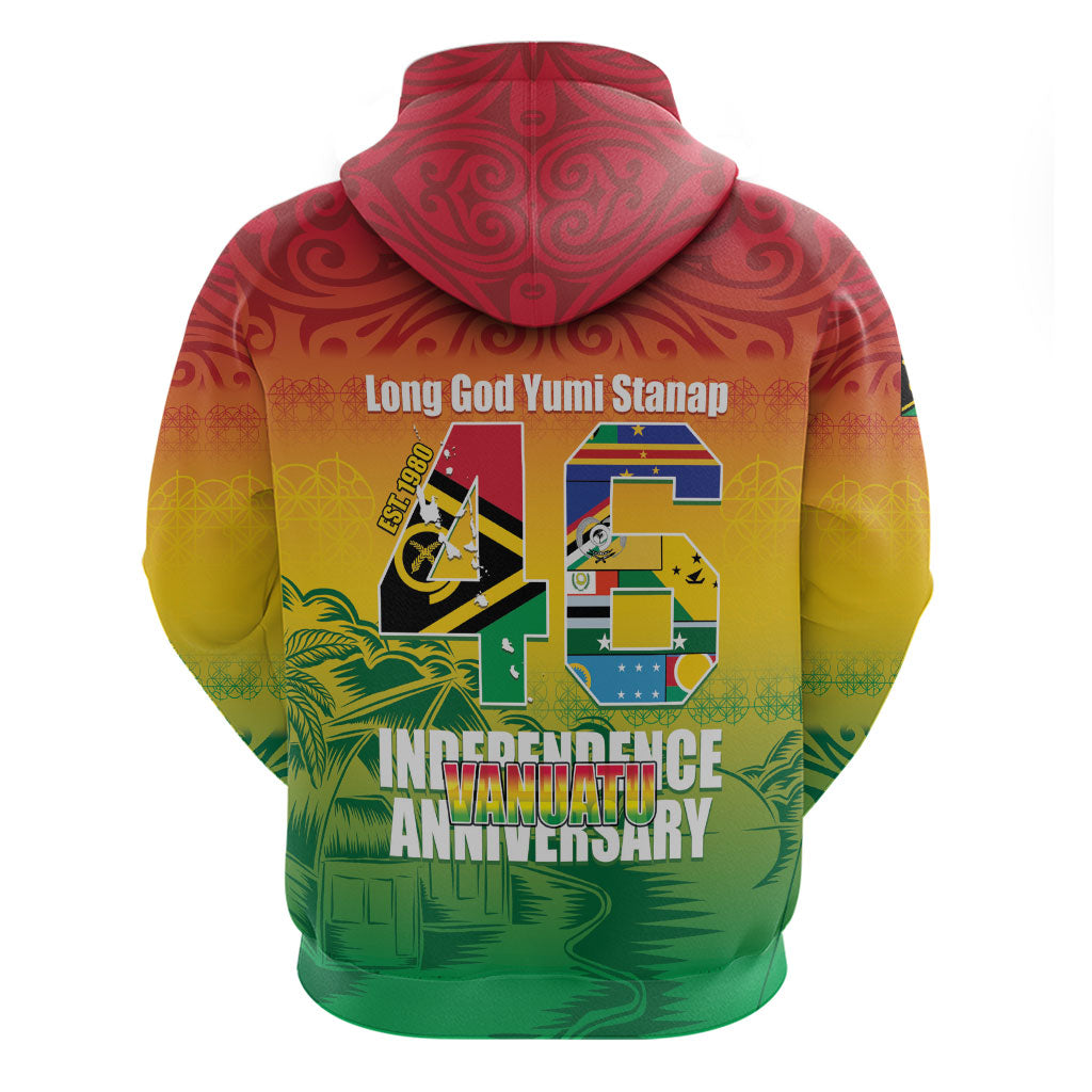 Vanuatu Indipendens Dei Zip Hoodie Yumi 46th Independence Anniversary LT14 - Polynesian Pride