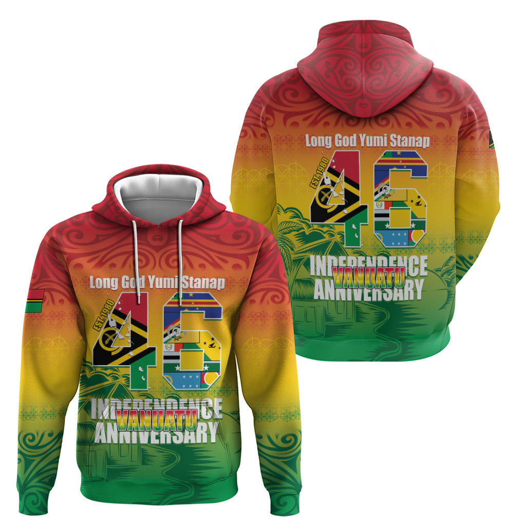 Vanuatu Indipendens Dei Zip Hoodie Yumi 46th Independence Anniversary LT14 - Polynesian Pride