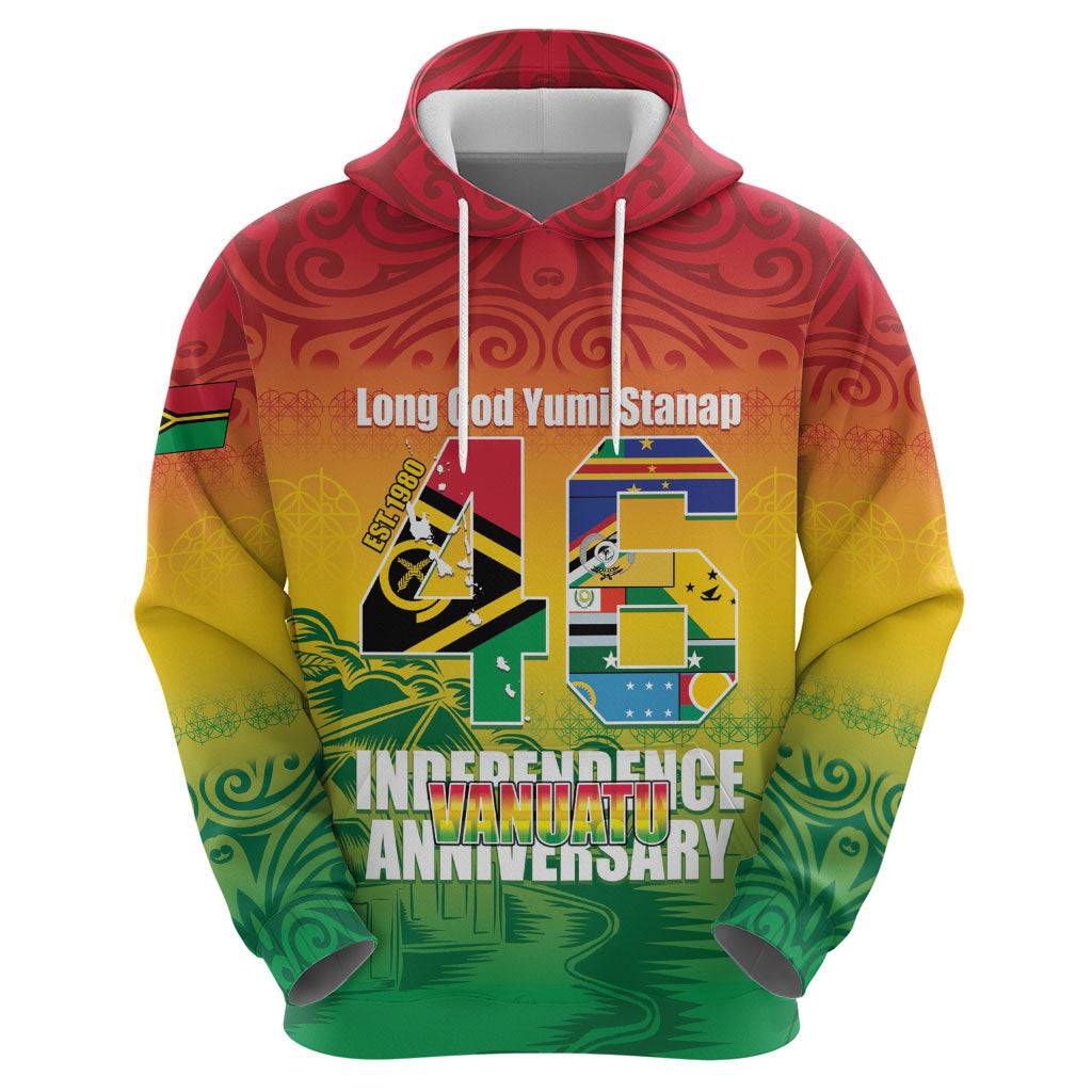 Vanuatu Indipendens Dei Zip Hoodie Yumi 46th Independence Anniversary LT14 - Polynesian Pride