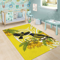 Bellbird New Zealand Area Rug Korimako Kowhai Maori Pattern LT14 - Polynesian Pride