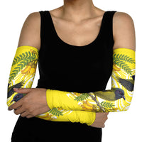 Bellbird New Zealand Arm Sleeves Korimako Kowhai Maori Pattern LT14 - Polynesian Pride