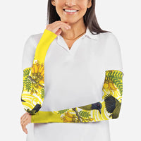 Bellbird New Zealand Arm Sleeves Korimako Kowhai Maori Pattern LT14 - Polynesian Pride