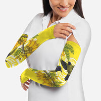 Bellbird New Zealand Arm Sleeves Korimako Kowhai Maori Pattern LT14 - Polynesian Pride
