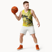 Bellbird New Zealand Basketball Jersey Korimako Kowhai Maori Pattern LT14 - Polynesian Pride