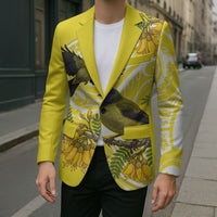 Bellbird New Zealand Blazer Korimako Kowhai Maori Pattern