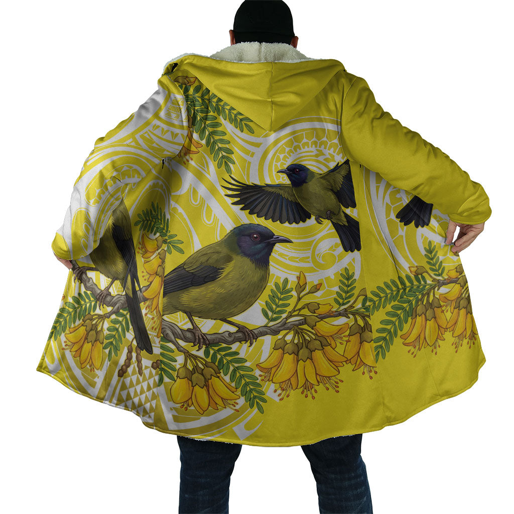 Bellbird New Zealand Cloak Korimako Kowhai Maori Pattern LT14 - Polynesian Pride