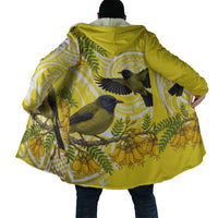 Bellbird New Zealand Cloak Korimako Kowhai Maori Pattern LT14 - Polynesian Pride