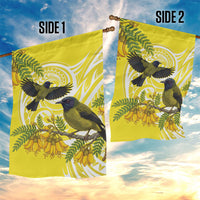Bellbird New Zealand Garden Flag Korimako Kowhai Maori Pattern LT14 - Polynesian Pride