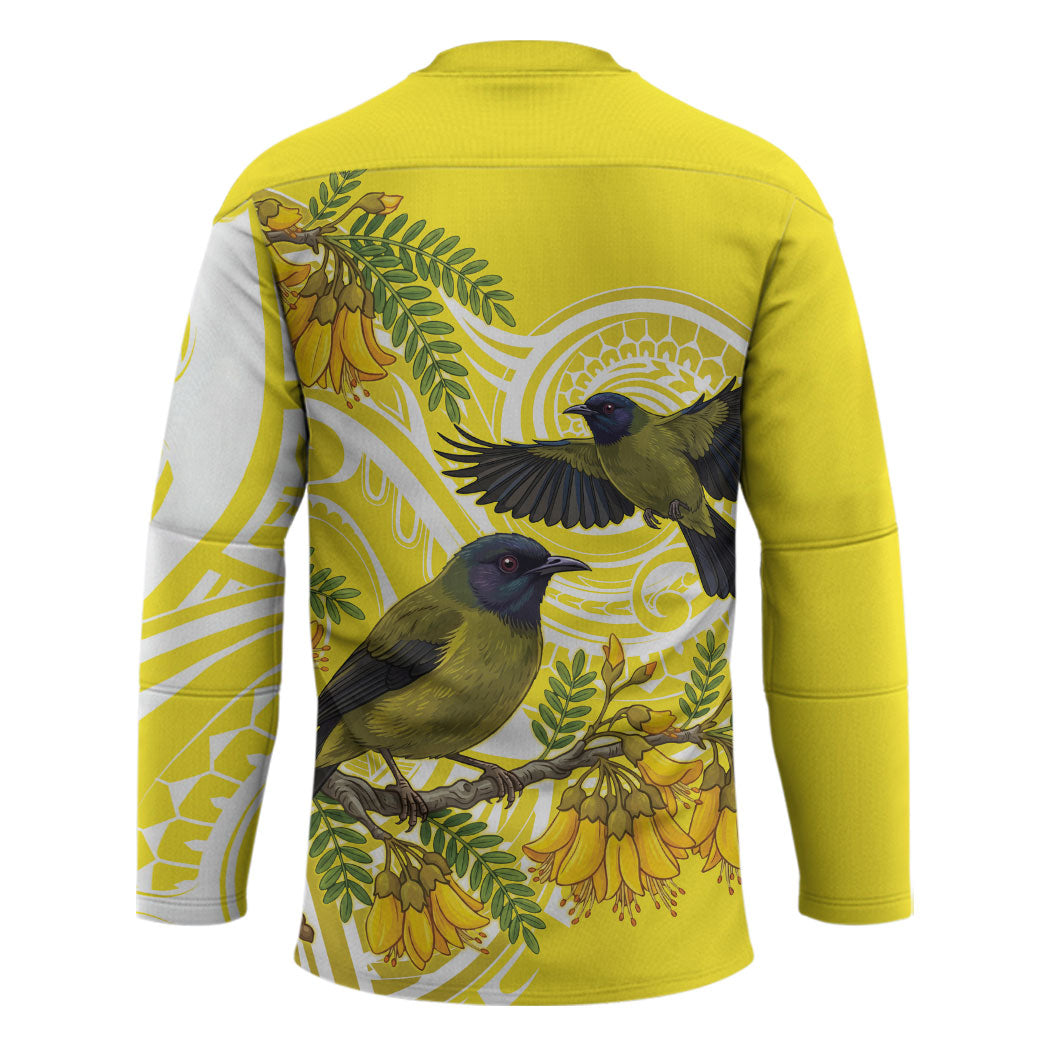 Bellbird New Zealand Hockey Jersey Korimako Kowhai Maori Pattern LT14 - Polynesian Pride
