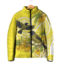 Bellbird New Zealand Padded Jacket Korimako Kowhai Maori Pattern LT14 - Polynesian Pride