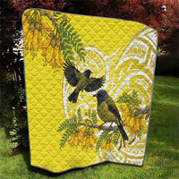Bellbird New Zealand Quilt Korimako Kowhai Maori Pattern LT14 - Polynesian Pride