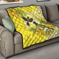 Bellbird New Zealand Quilt Korimako Kowhai Maori Pattern LT14 - Polynesian Pride