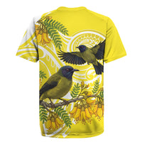 Bellbird New Zealand Rugby Jersey Korimako Kowhai Maori Pattern LT14 - Polynesian Pride