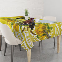 Bellbird New Zealand Tablecloth Korimako Kowhai Maori Pattern LT14 - Polynesian Pride