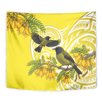 Bellbird New Zealand Tapestry Korimako Kowhai Maori Pattern LT14 - Polynesian Pride