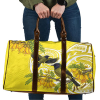 Bellbird New Zealand Travel Bag Korimako Kowhai Maori Pattern LT14 Yellow - Polynesian Pride