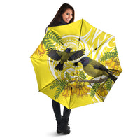 Bellbird New Zealand Umbrella Korimako Kowhai Maori Pattern LT14 - Polynesian Pride