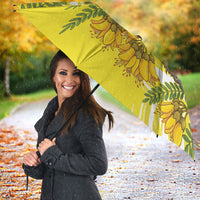 Bellbird New Zealand Umbrella Korimako Kowhai Maori Pattern LT14 - Polynesian Pride