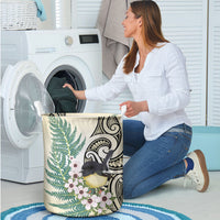 Endemic Tomtit New Zealand Laundry Basket Miromiro Manuka Silver Fern Maori Pattern LT14 - Polynesian Pride