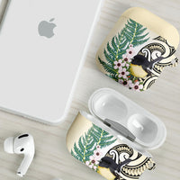 Endemic Tomtit New Zealand AirPods Case Miromiro Manuka Silver Fern Maori Pattern LT14 - Polynesian Pride