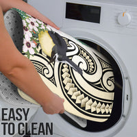 Endemic Tomtit New Zealand Bathroom Set Miromiro Manuka Silver Fern Maori Pattern LT14 - Polynesian Pride