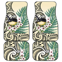 Endemic Tomtit New Zealand Car Mats Miromiro Manuka Silver Fern Maori Pattern LT14 - Polynesian Pride