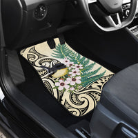 Endemic Tomtit New Zealand Car Mats Miromiro Manuka Silver Fern Maori Pattern LT14 - Polynesian Pride