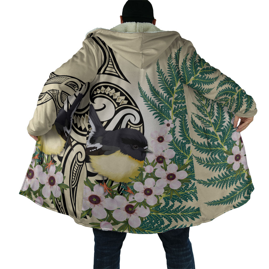 Endemic Tomtit New Zealand Cloak Miromiro Manuka Silver Fern Maori Pattern LT14 - Polynesian Pride