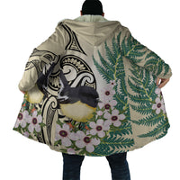 Endemic Tomtit New Zealand Cloak Miromiro Manuka Silver Fern Maori Pattern LT14 - Polynesian Pride