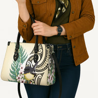 Endemic Tomtit New Zealand Leather Bag Miromiro Manuka Silver Fern Maori Pattern LT14 - Polynesian Pride