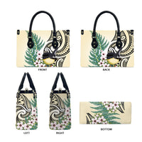 Endemic Tomtit New Zealand Leather Bag Miromiro Manuka Silver Fern Maori Pattern LT14 - Polynesian Pride