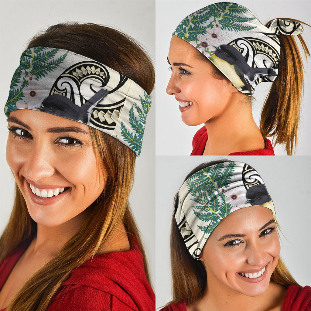 Endemic Tomtit New Zealand Neck Gaiter Miromiro Manuka Silver Fern Maori Pattern LT14 - Polynesian Pride