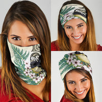 Endemic Tomtit New Zealand Neck Gaiter Miromiro Manuka Silver Fern Maori Pattern LT14 - Polynesian Pride