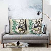 Endemic Tomtit New Zealand Pillow Cover Miromiro Manuka Silver Fern Maori Pattern LT14 - Polynesian Pride