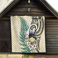 Endemic Tomtit New Zealand Quilt Miromiro Manuka Silver Fern Maori Pattern LT14 - Polynesian Pride