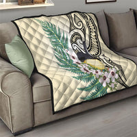 Endemic Tomtit New Zealand Quilt Miromiro Manuka Silver Fern Maori Pattern LT14 - Polynesian Pride