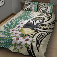 Endemic Tomtit New Zealand Quilt Bed Set Miromiro Manuka Silver Fern Maori Pattern LT14 - Polynesian Pride