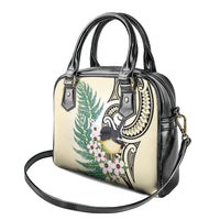 Endemic Tomtit New Zealand Shoulder Handbag Miromiro Manuka Silver Fern Maori Pattern LT14 - Polynesian Pride