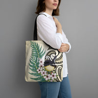 Endemic Tomtit New Zealand Tote Bag Miromiro Manuka Silver Fern Maori Pattern LT14 - Polynesian Pride