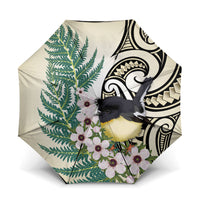 Endemic Tomtit New Zealand Umbrella Miromiro Manuka Silver Fern Maori Pattern