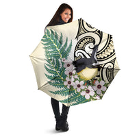 Endemic Tomtit New Zealand Umbrella Miromiro Manuka Silver Fern Maori Pattern