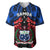 Samoa Baseball Jersey Heritage Festival Samoan Tattoo With Ula Fala Kava Bowl LT14 Blue - Polynesian Pride